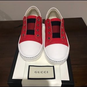 Gucci Children’s Canvas Slip-On Sneakers